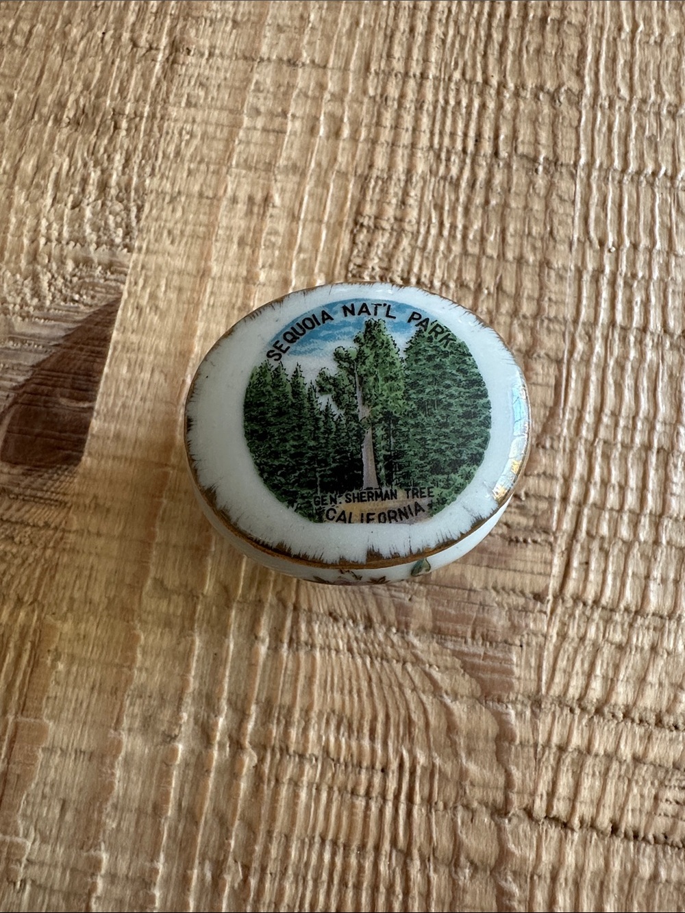 Vintage Sequoia National Park General Sherman Tree Trinket Box